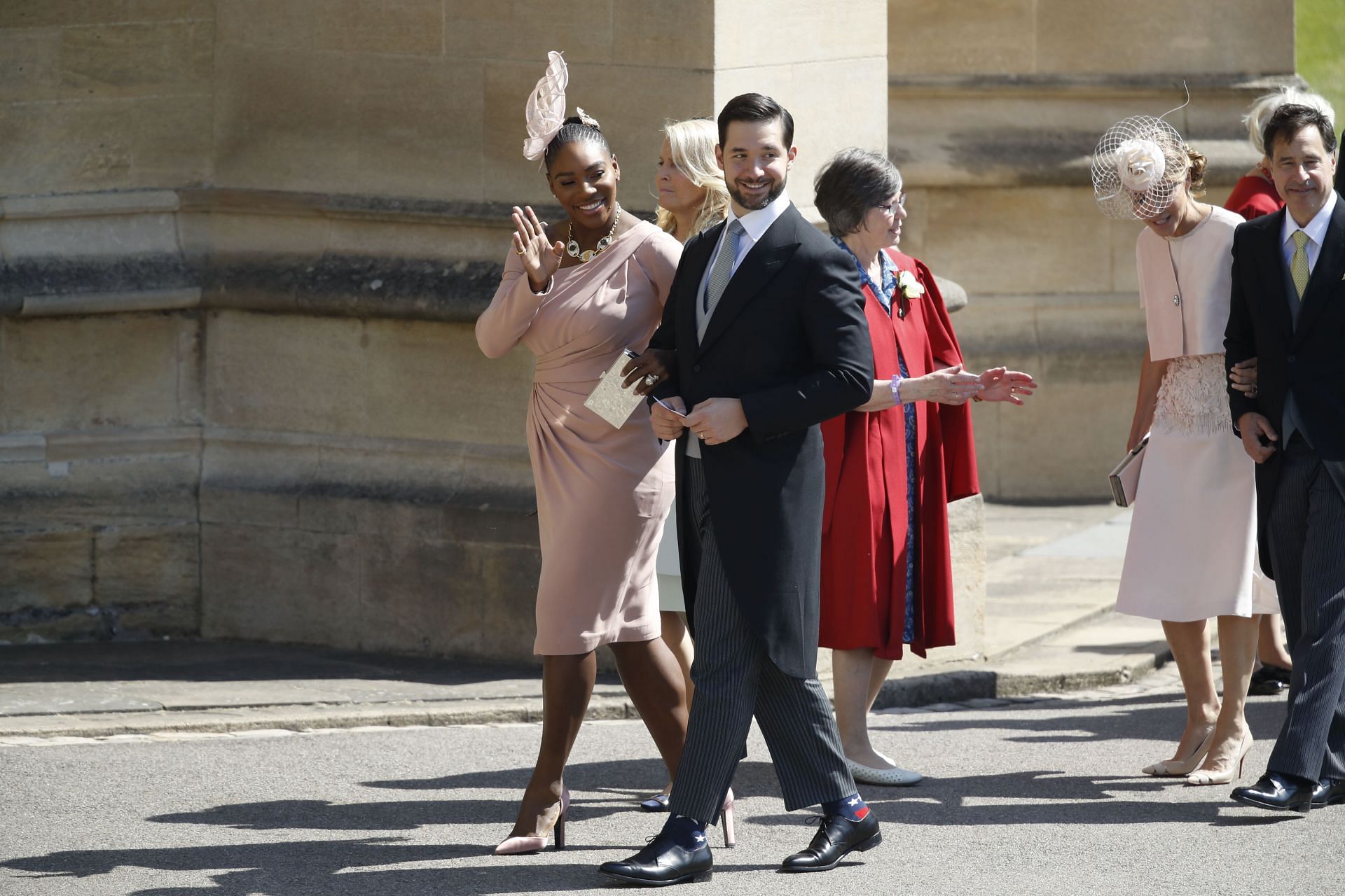 Serena Williams and Alexis Ohanian attending Prince Harry and Meghan Markle's wedding